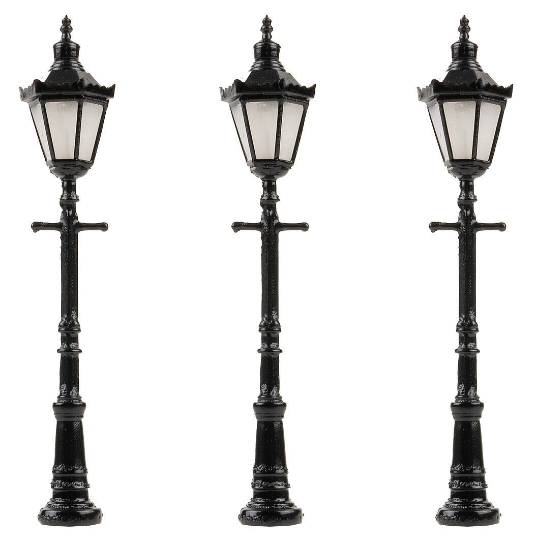 1:87 Led-Parkverlichting 6Kant Lantaarn M Kroon 3 Stuks