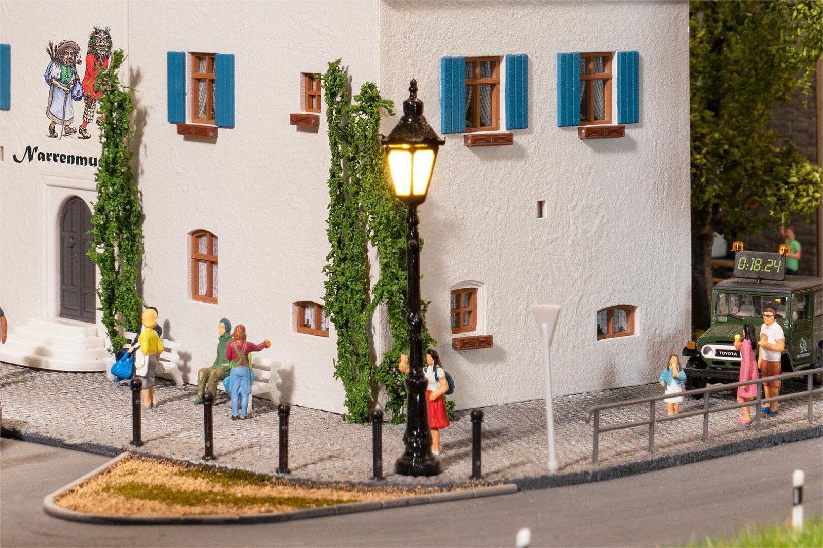1:87 Led-Parkverlichting 6Kant Lantaarn M Kroon 3 Stuks