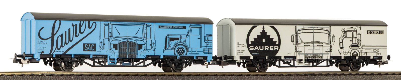 2er Set Ged. Güterwg. Starke Marken Saurer SBB V