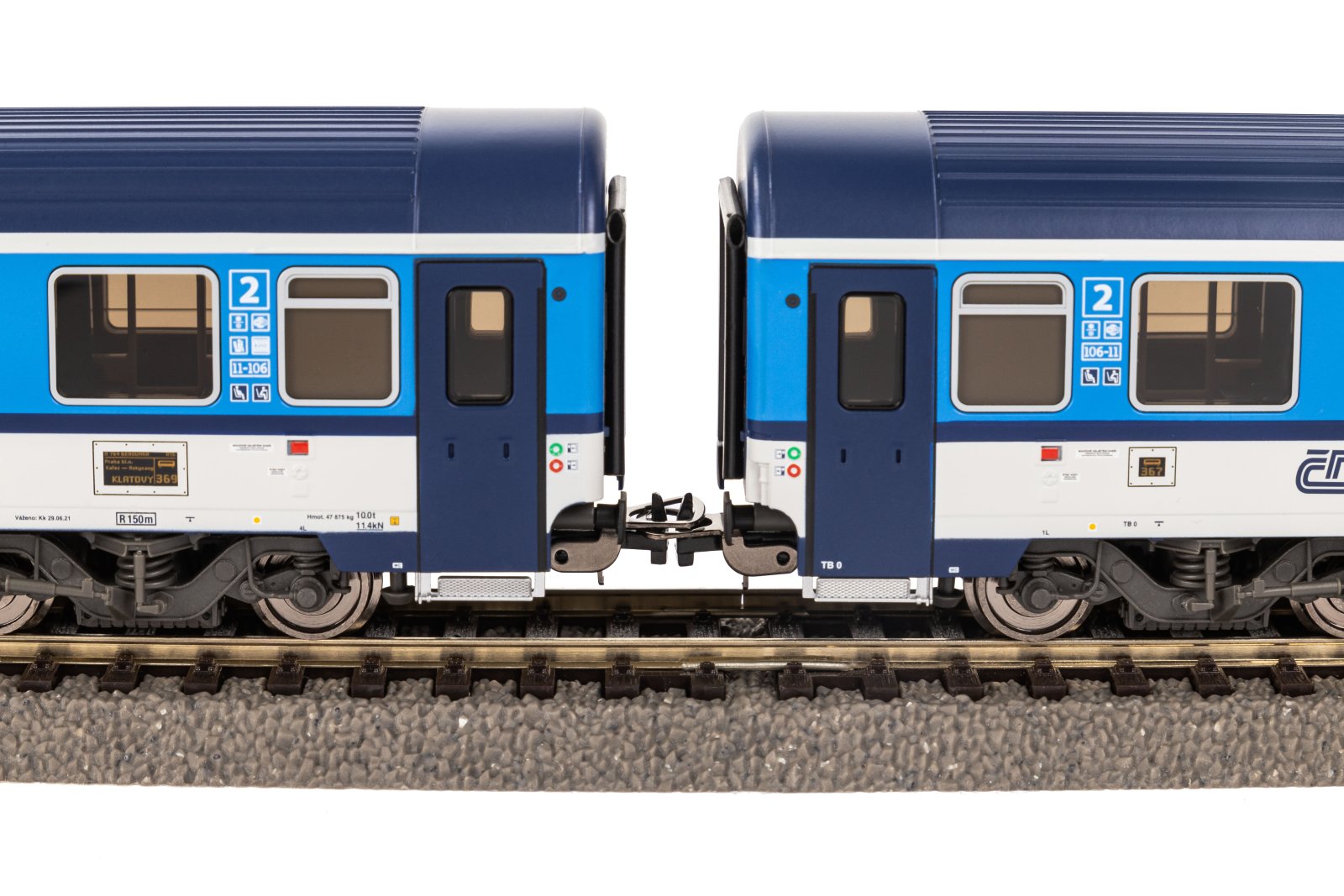 2er Set Personenwg. Eurofima  2.Kl. ČD VI