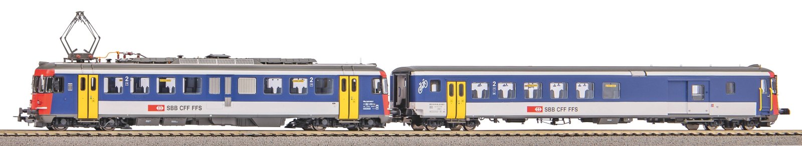 2er Set Triebwg. RBe 540 Triebwagen + BDt EW II Steuerwagen NPZ SBB, DC + DSS PluX22