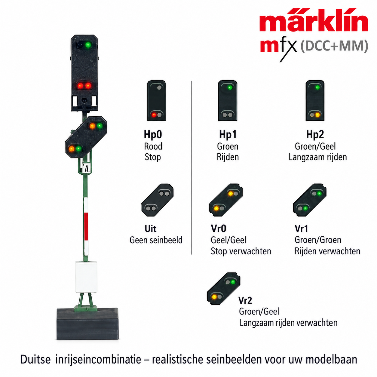 Märklin - Lichtinrijsein met voorsein (Spoor H0) 76497