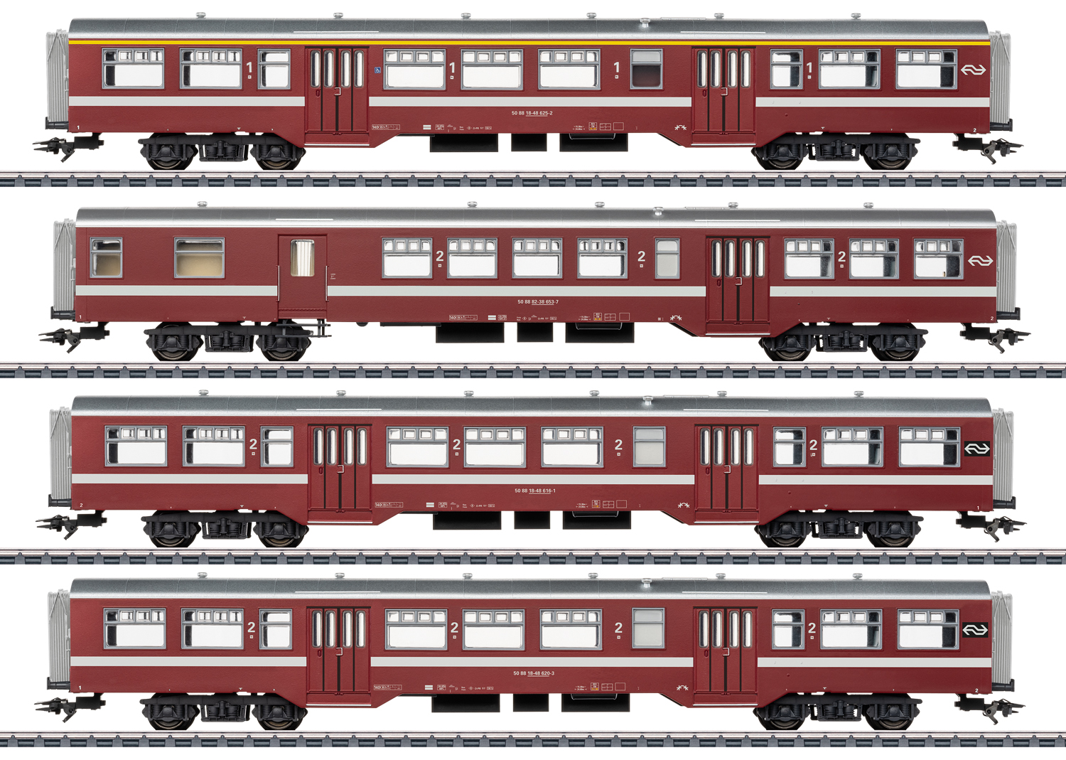 Märklin 43548 – NS M2 4-delige personenrijtuigenset – Tijdperk V – H0