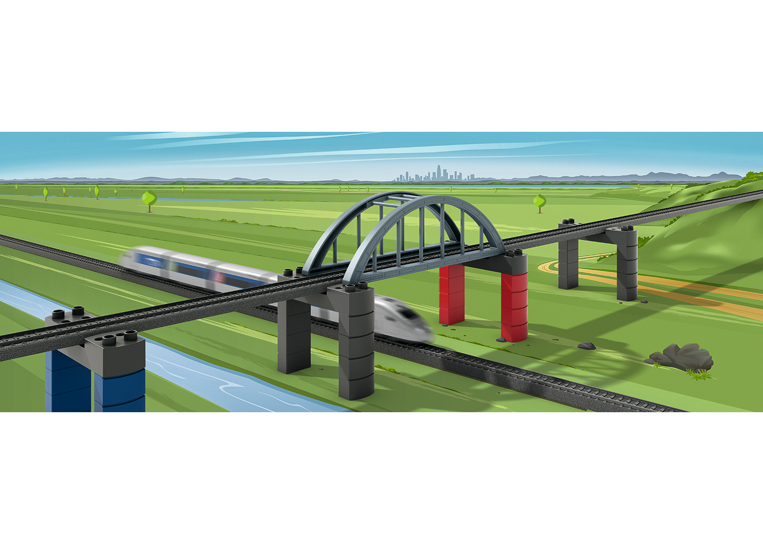 Bausteinset Hochbahn-Brücke