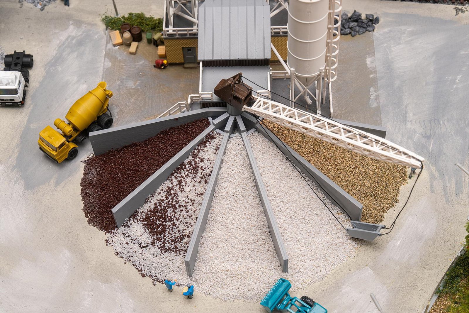 Betoncentrale Met Grindlaadsilo