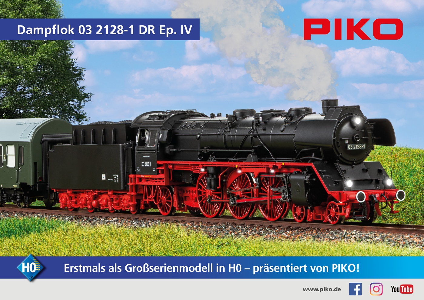 Dampflok BR 03 DR IV + DSS PluX22
