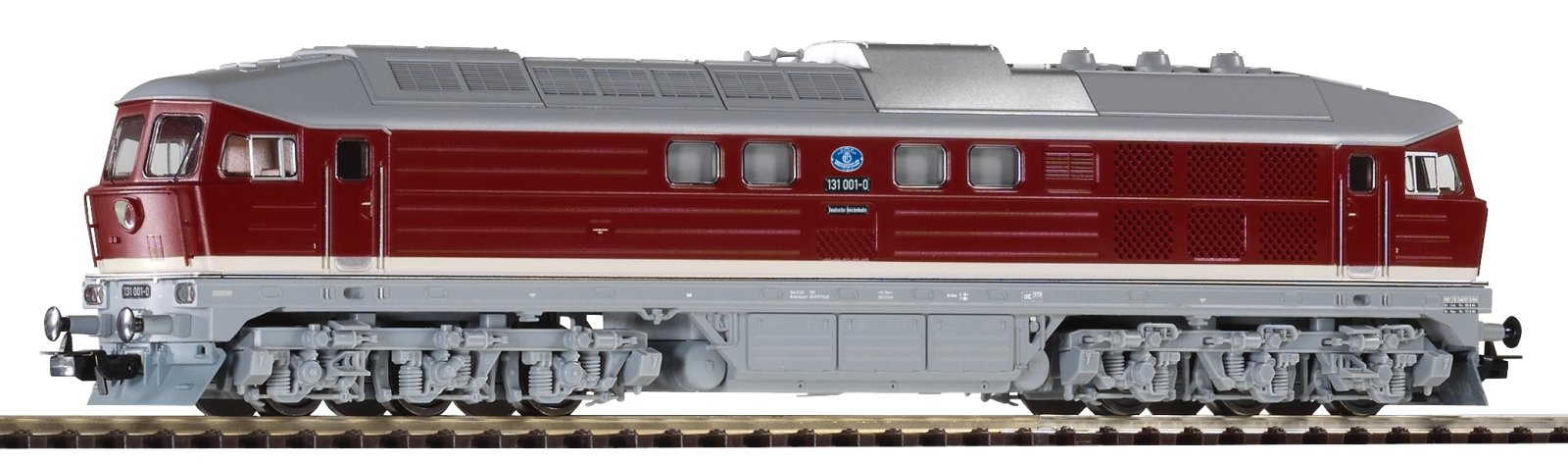 ~Diesellok BR 131 DR IV mit Schneepflug + lastg.Dec.
