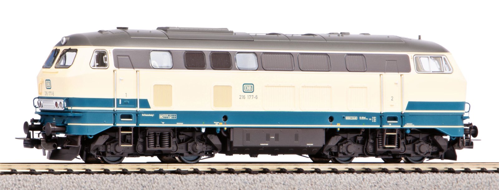 Diesellok BR 216 beigeblau DB IV + DSS PluX22