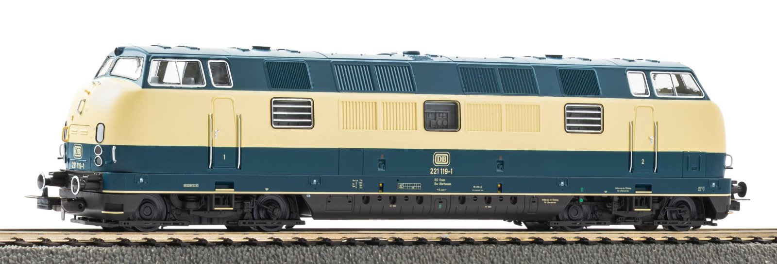 Diesellok/Sound BR 221 blau/ beige DB IV + PluX22 Dec.
