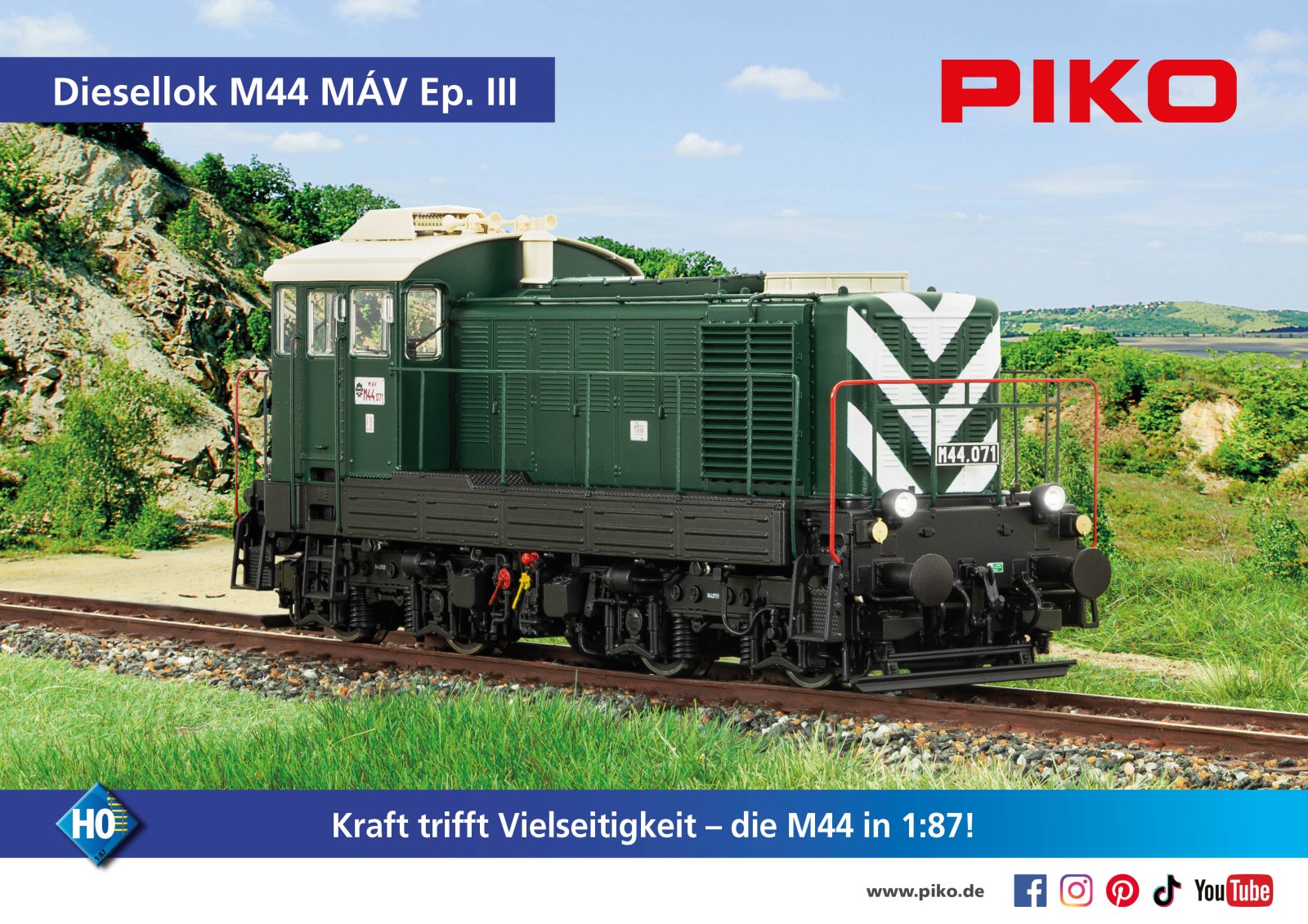 Diesellok/Sound M44 MAV III + PluX22 Dec.