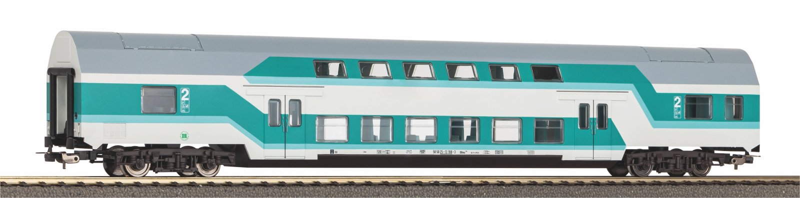 Doppelstocksitzwg. DBuz 747.3 mintgrün DR IV, andere Nummer