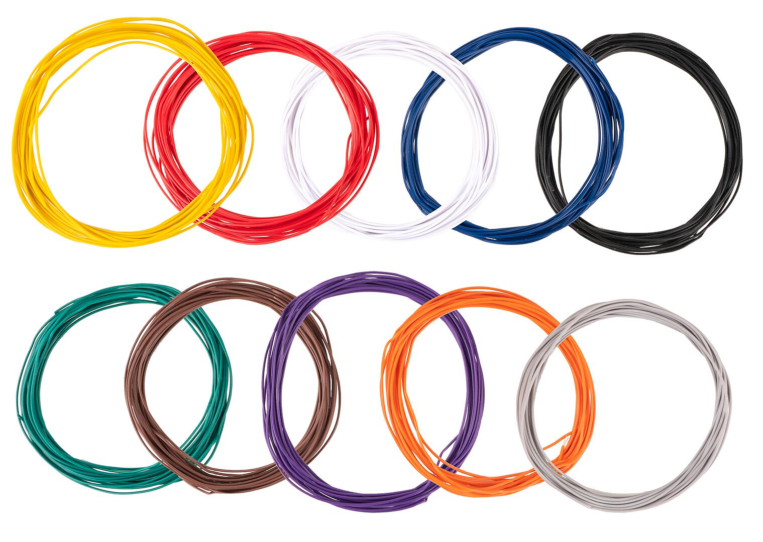 Draad Assortiment 004 Mm² 10 Kleuren Á 10 M