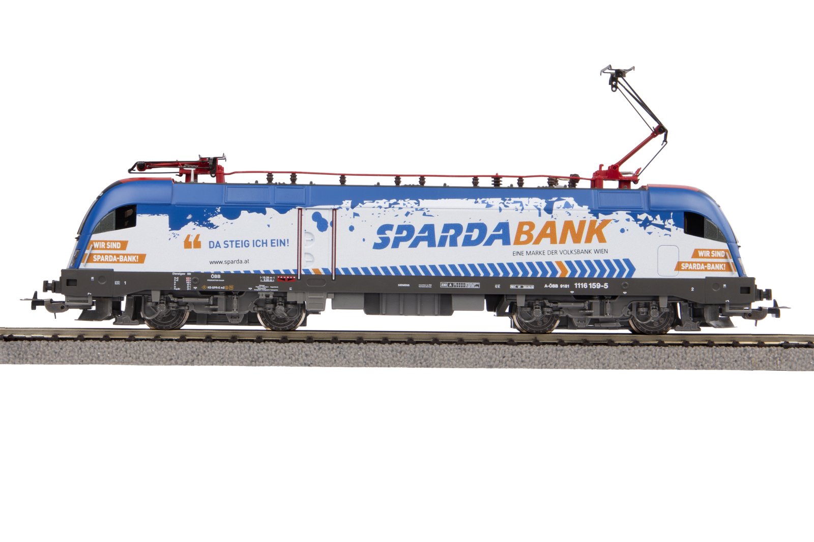 ~E-Lok Rh 1116 Sparda-Bank ÖBB VI + 8pol. Dec.