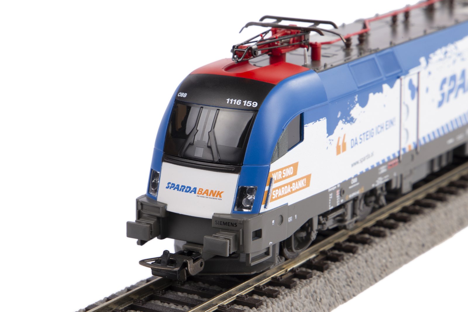 ~E-Lok Rh 1116 Sparda-Bank ÖBB VI + 8pol. Dec.