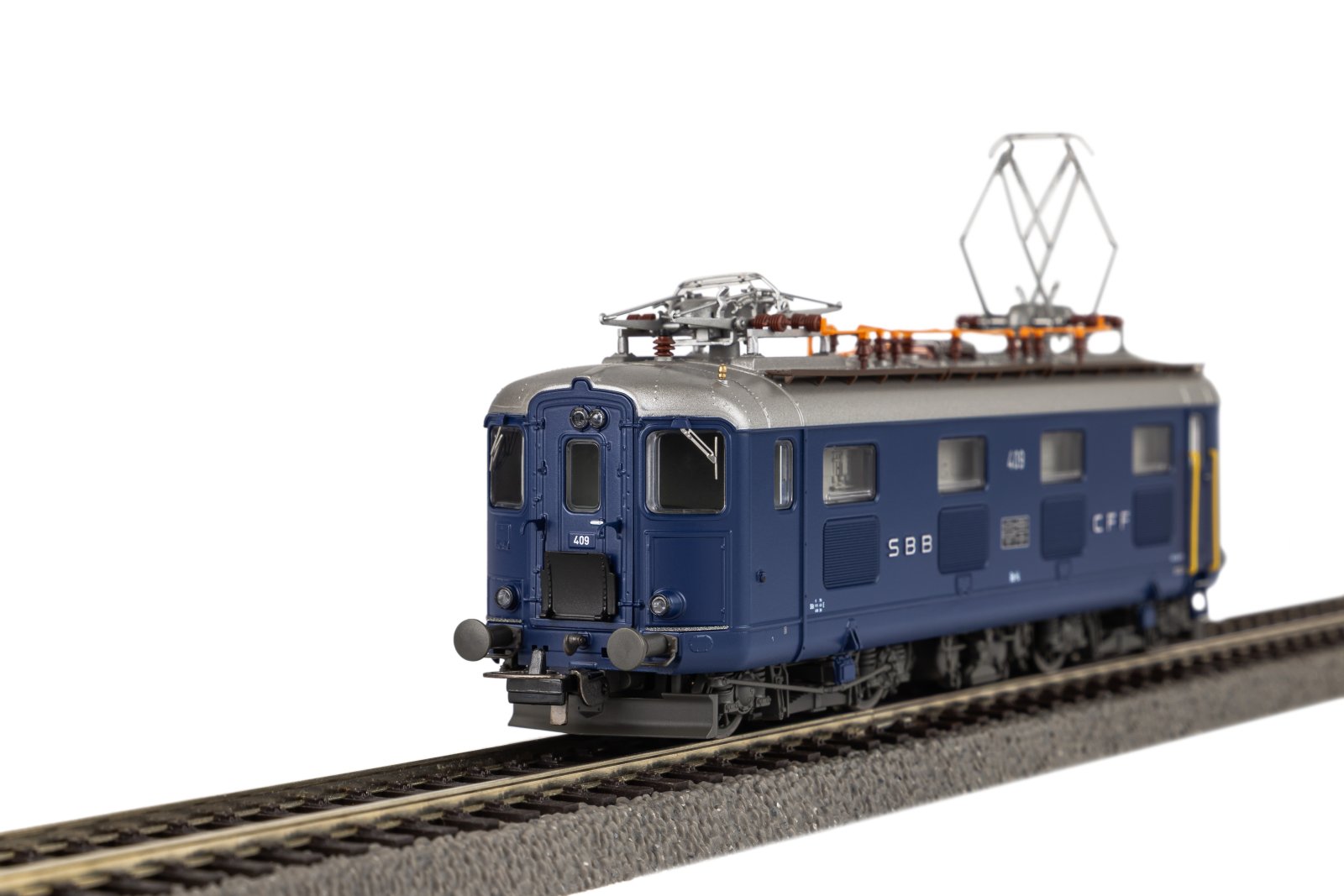 ~E-Lok/Sound Re 4/4 I 409 blau SBB III + PluX22 Dec.