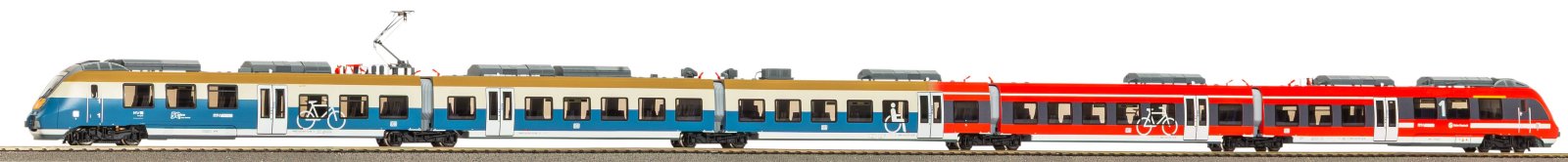 E-Triebzug/Sound BR 442 837 5-tlg. S-Bahn Rostock DB AG VI + 8pol. Dec.