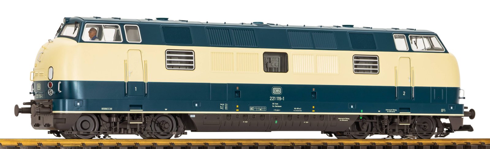 G-Diesellok/Sound BR 221 blau beige DB IV