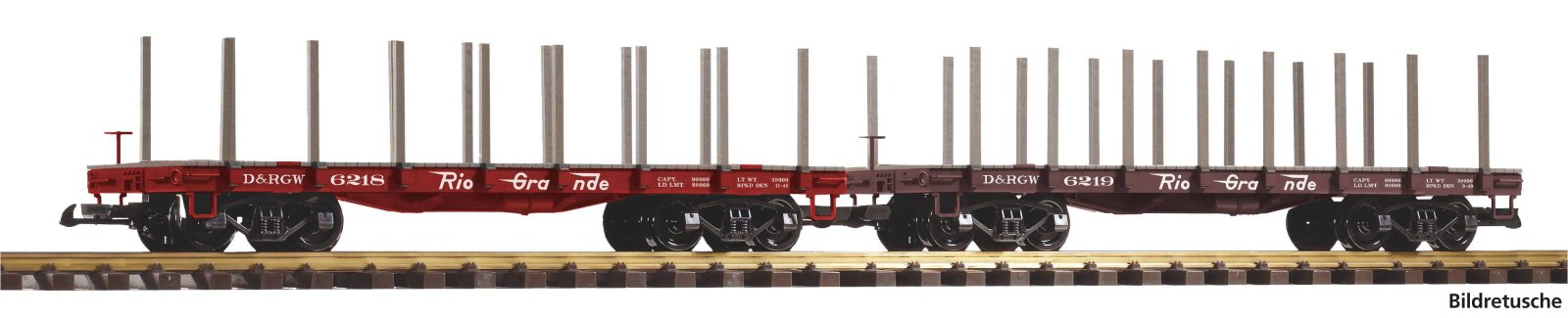 G-Flachwg. 2er Set D&RGW mit Rungen