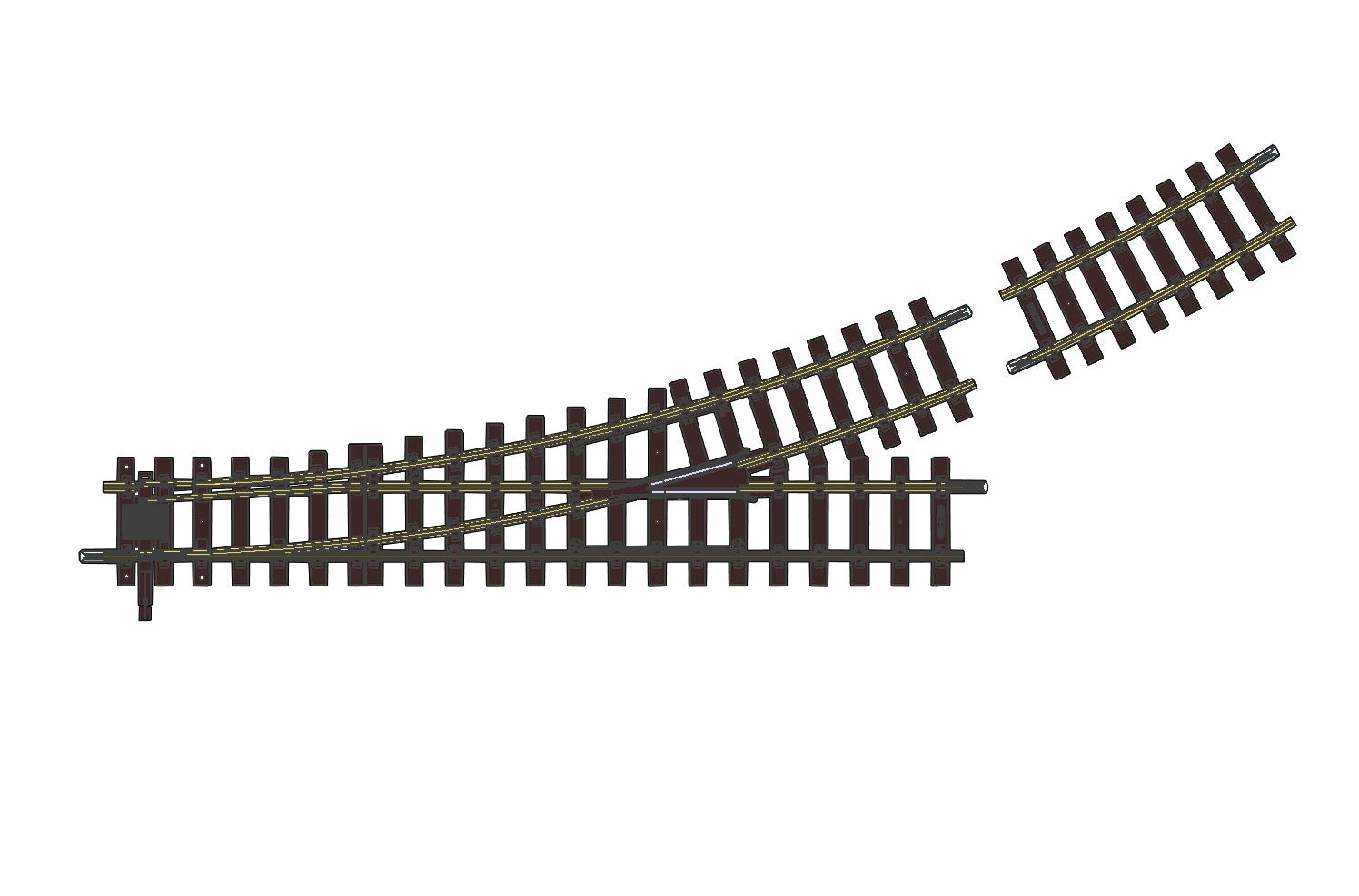 G-Weiche links, R7  22,5°
