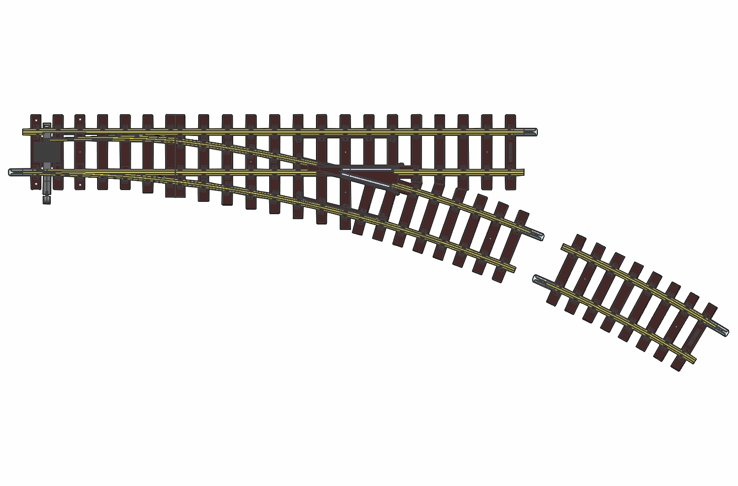 G-Weiche rechts, R7  22,5°