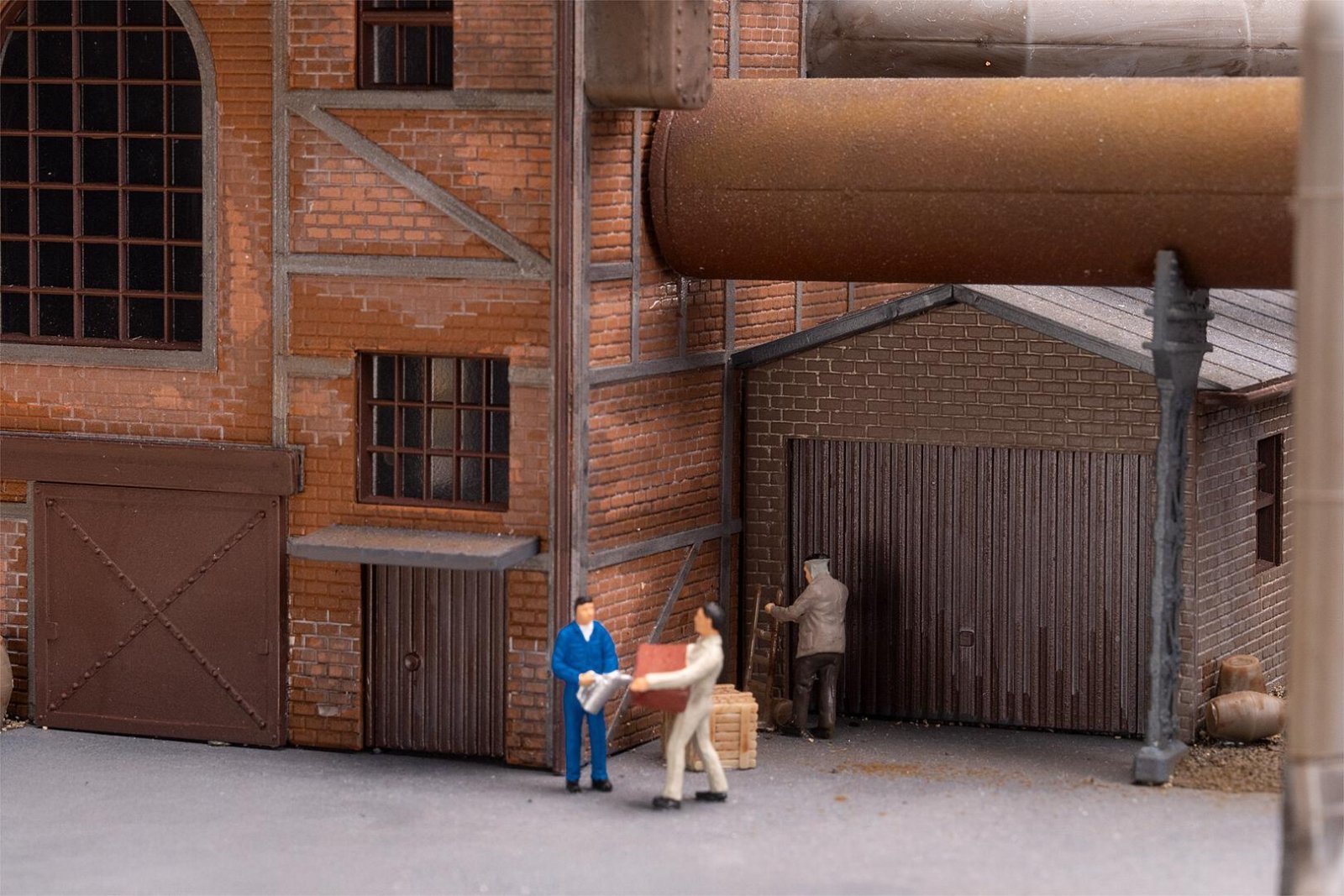 Gebläsehalle Mit Rohrleitungen