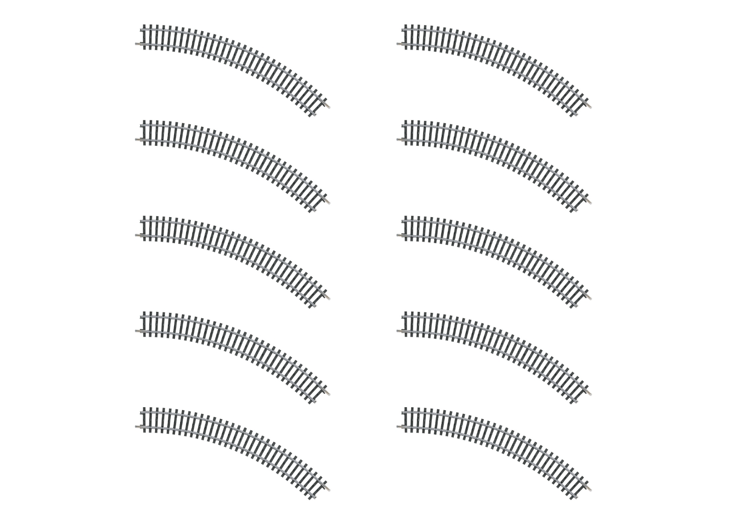 Gleis geb.r295,4 mm, 45 Gr.