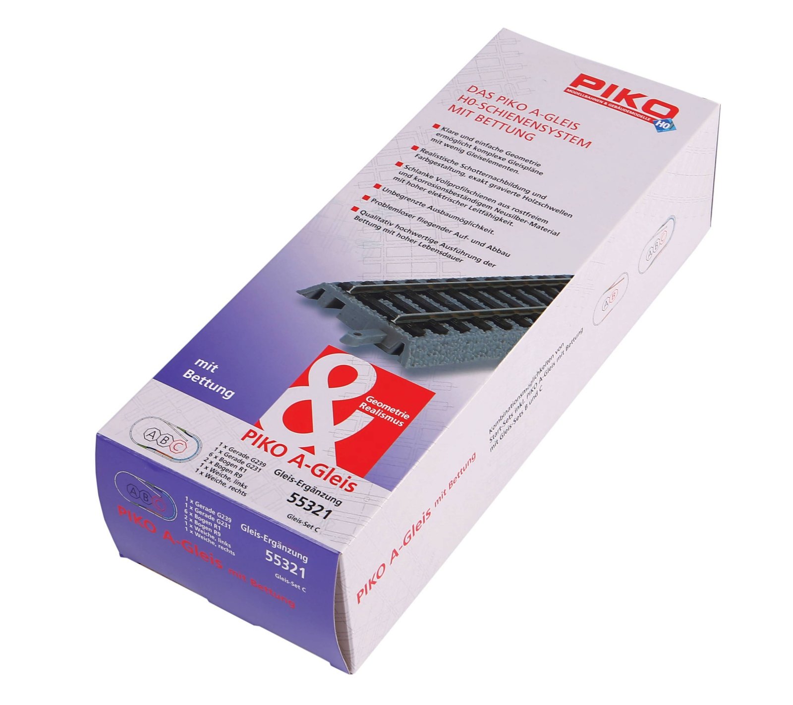Gleis m. Bett. Gleis Set C