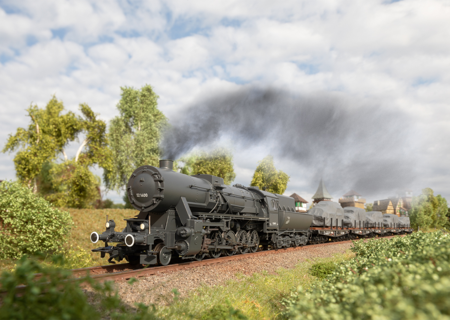 Güterzug-Dampflok BR 52 DR