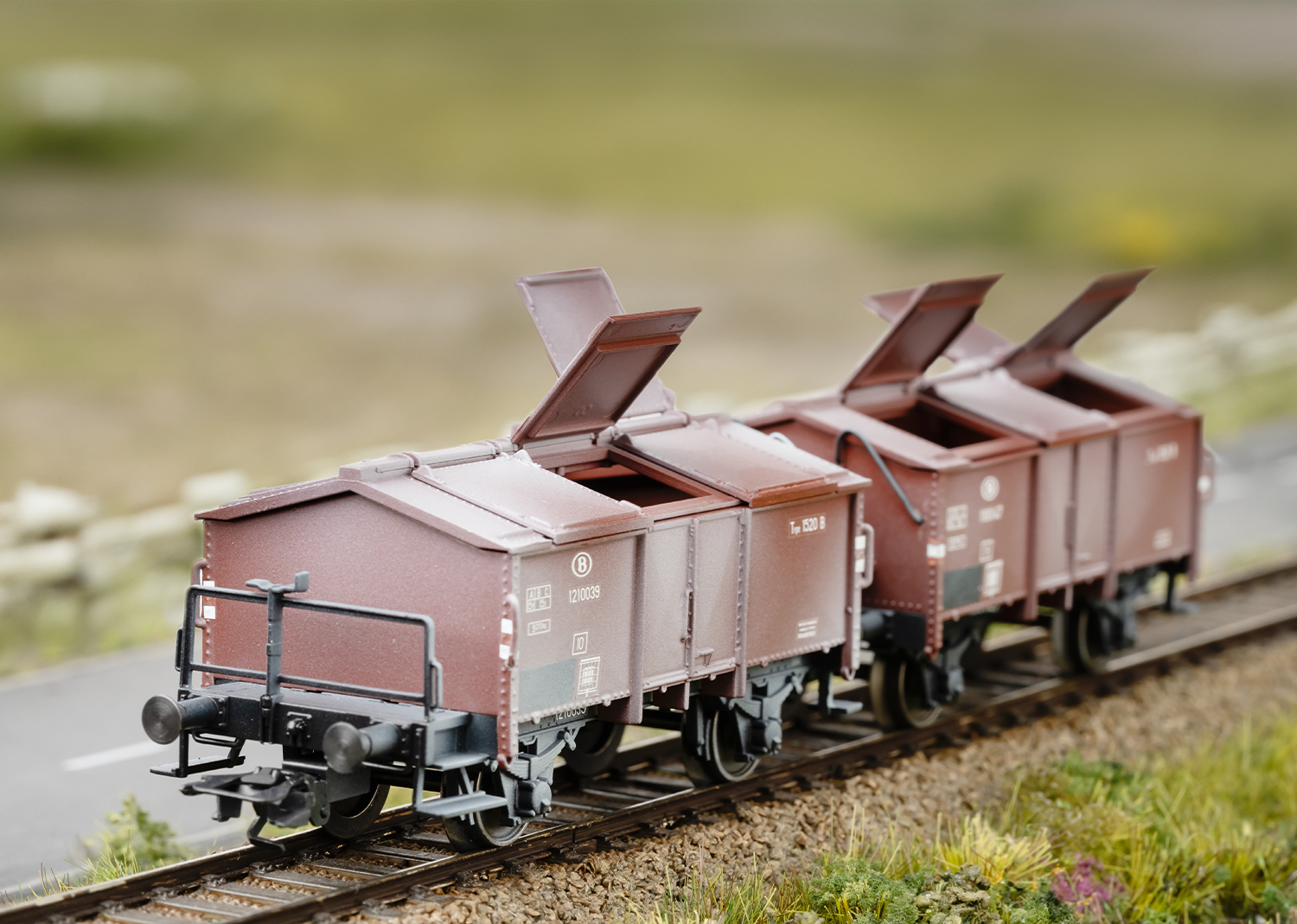 Klappdeckelwagen-Set SNCB