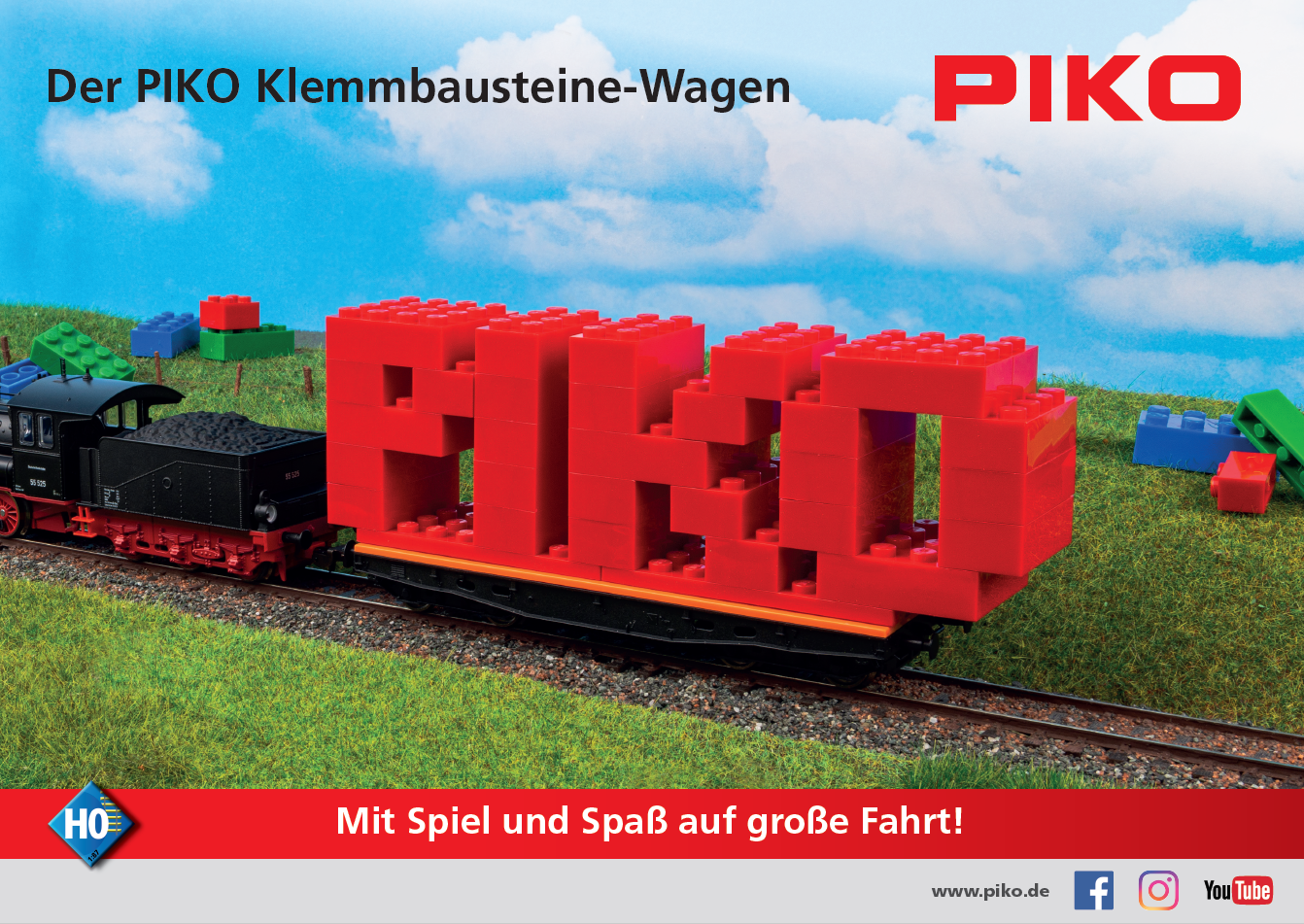 Klemmbausteine-Wagen