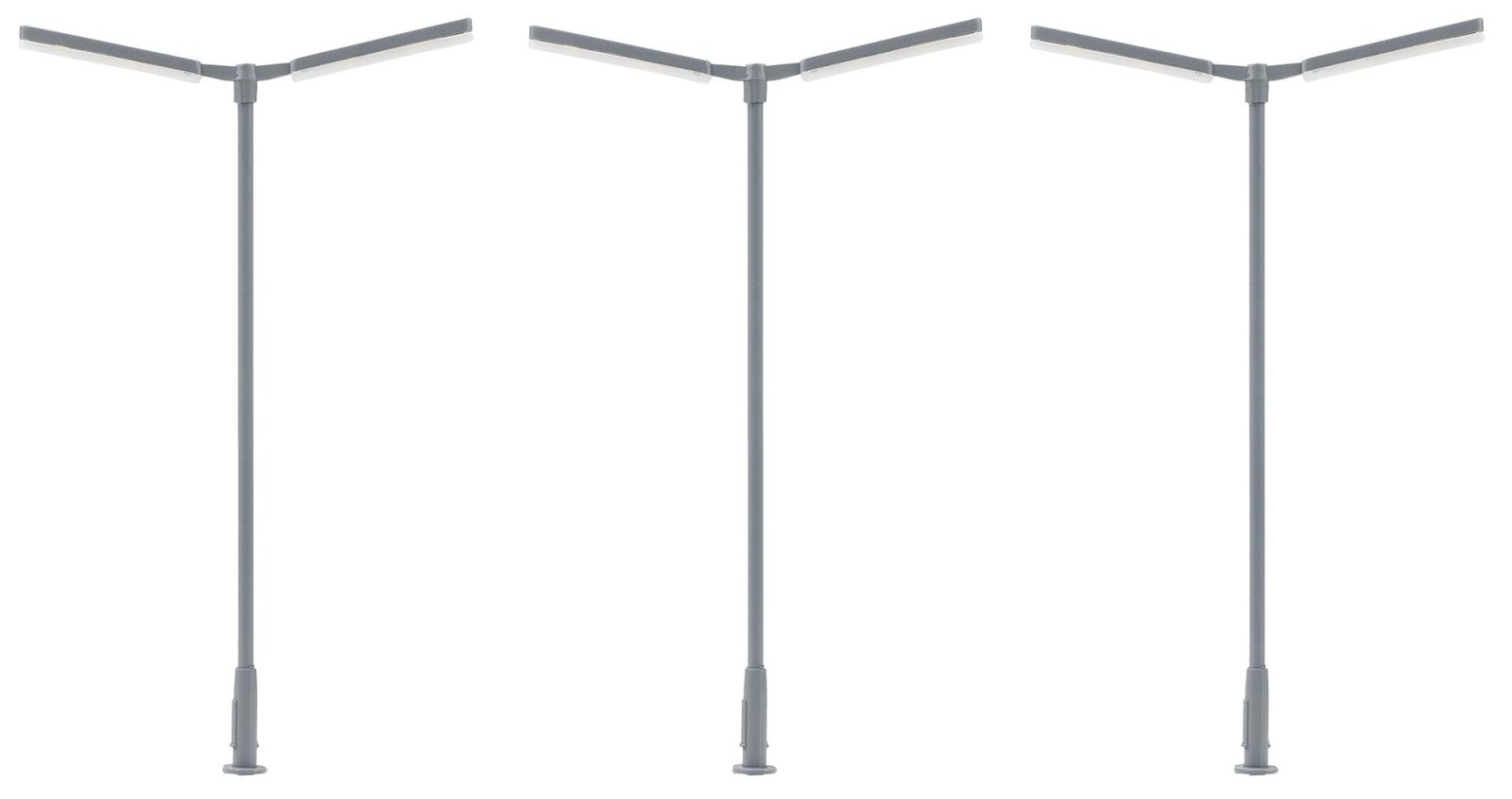 Led-Kruismastlamp 2 Armen Koud Wit 3 Stuks