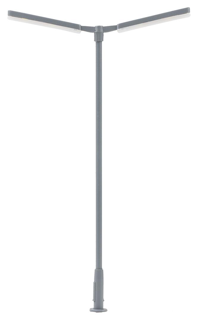 Led-Kruismastlamp 2 Armen Koud Wit