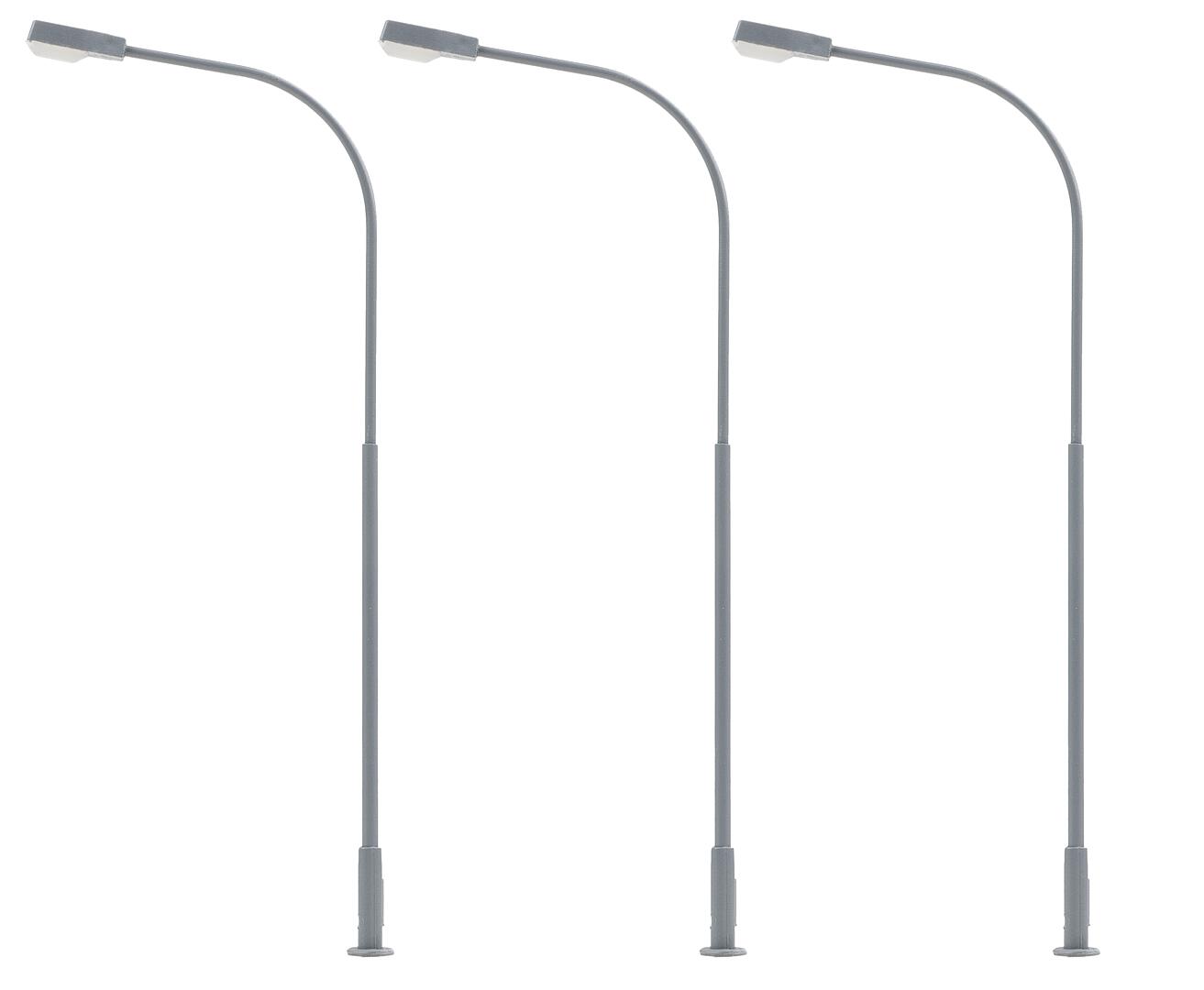 Led-Lantaarnpaal Koud Wit 3 Stuks