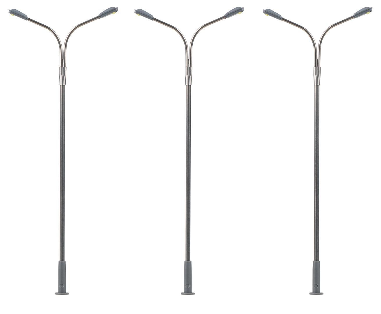 Led-Straatverlicht. Gebogen Straatlantaarn 3 Stuks