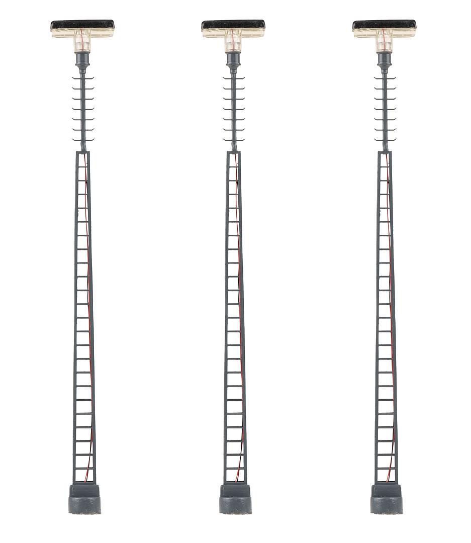 Led-Vakwerkmast-Opzetarmatuur Warm Wit 3 Stuks