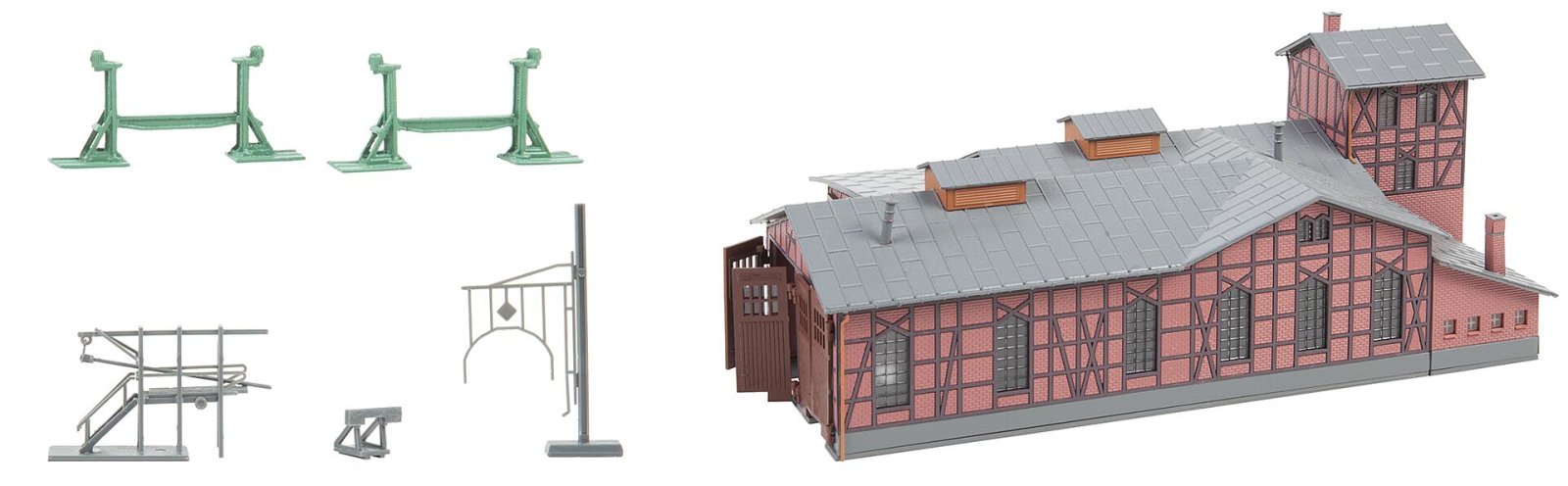 Locomotiefdepot-Set Locomotievenloods