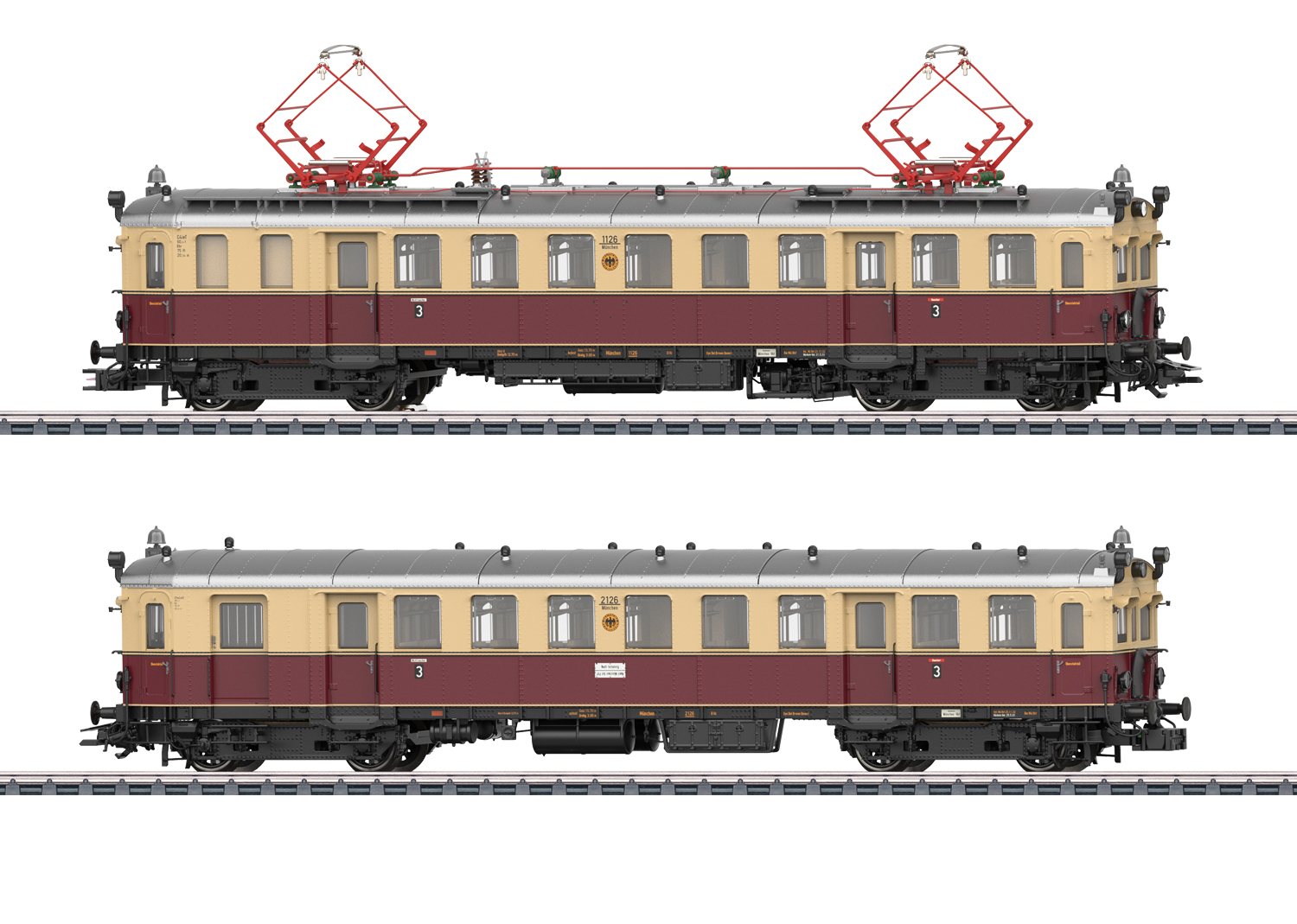 Märklin 39852 – DRG eLT 1126 met eLS 2126 elektrisch treinstel – Sound – AC/3-rail – Tijdperk II – H0