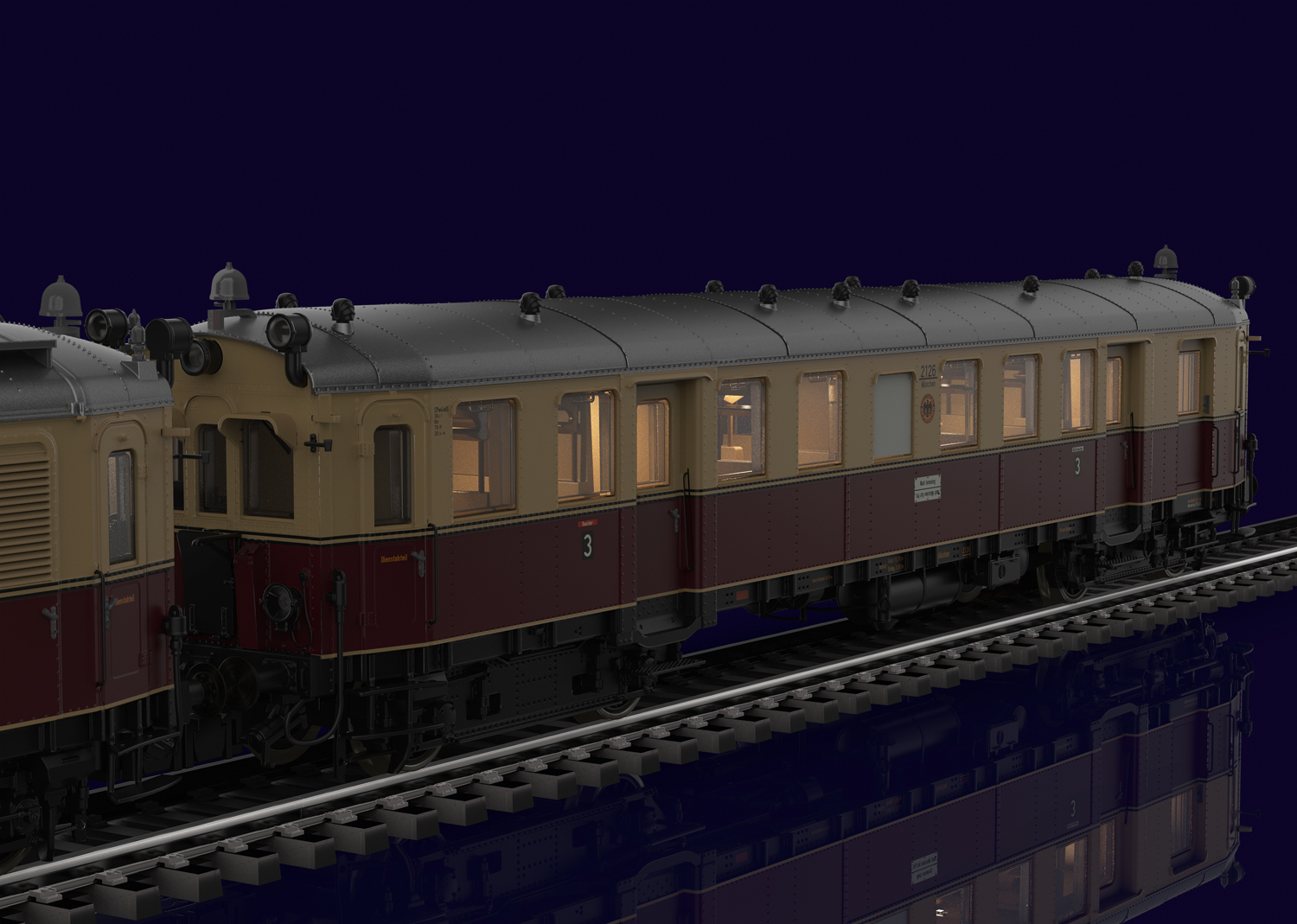 Märklin 39852 – DRG eLT 1126 met eLS 2126 elektrisch treinstel – Sound – AC/3-rail – Tijdperk II – H0