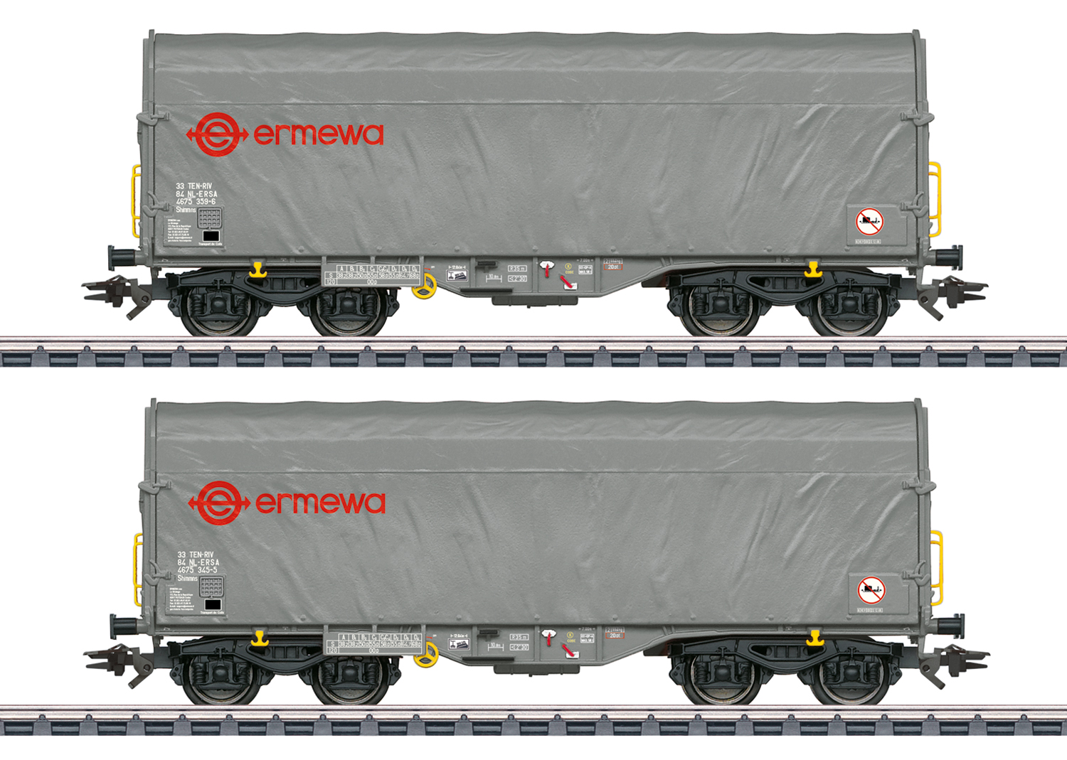 Märklin - Schuifwandwagens Shimmns Ermewa (2 stuks) (Spoor H0) 47230