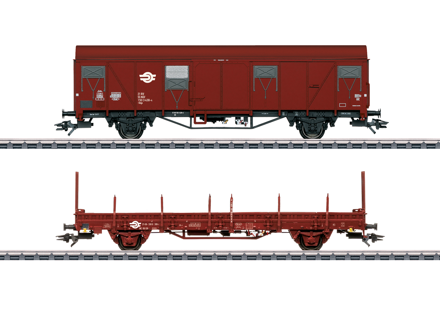 Märklin - Set goederenwagens MÁV MHI-versie (2 stuks) (Spoor H0) 47327