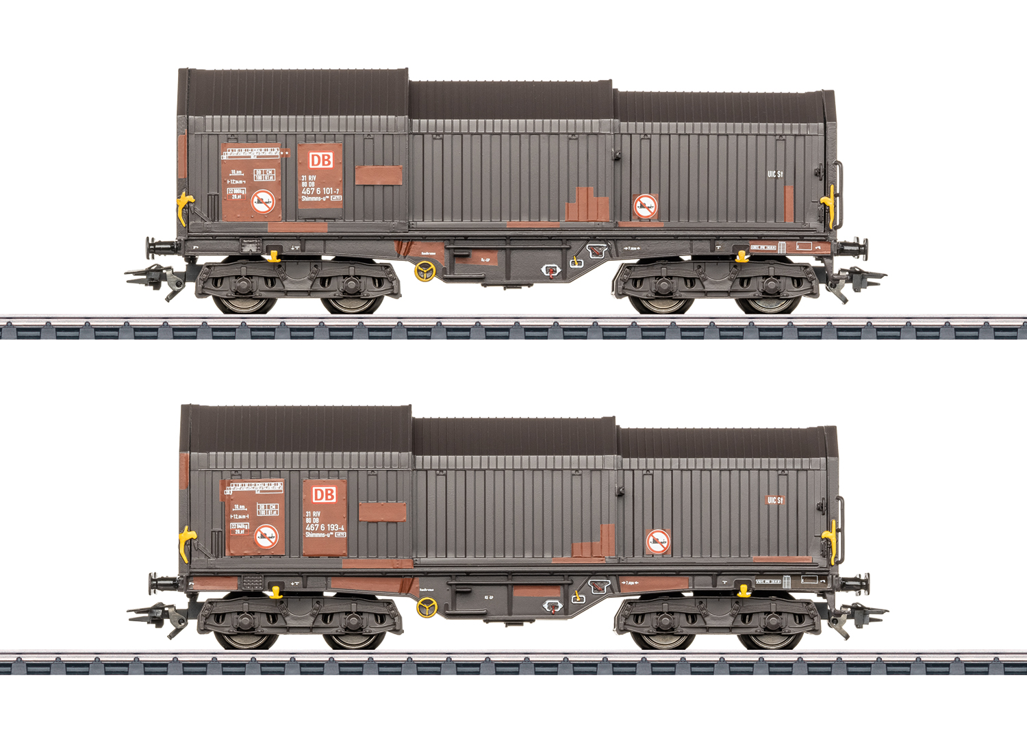 Märklin - Telescoopkapwagenset DB AG (2 stuks) (Spoor H0) 46876