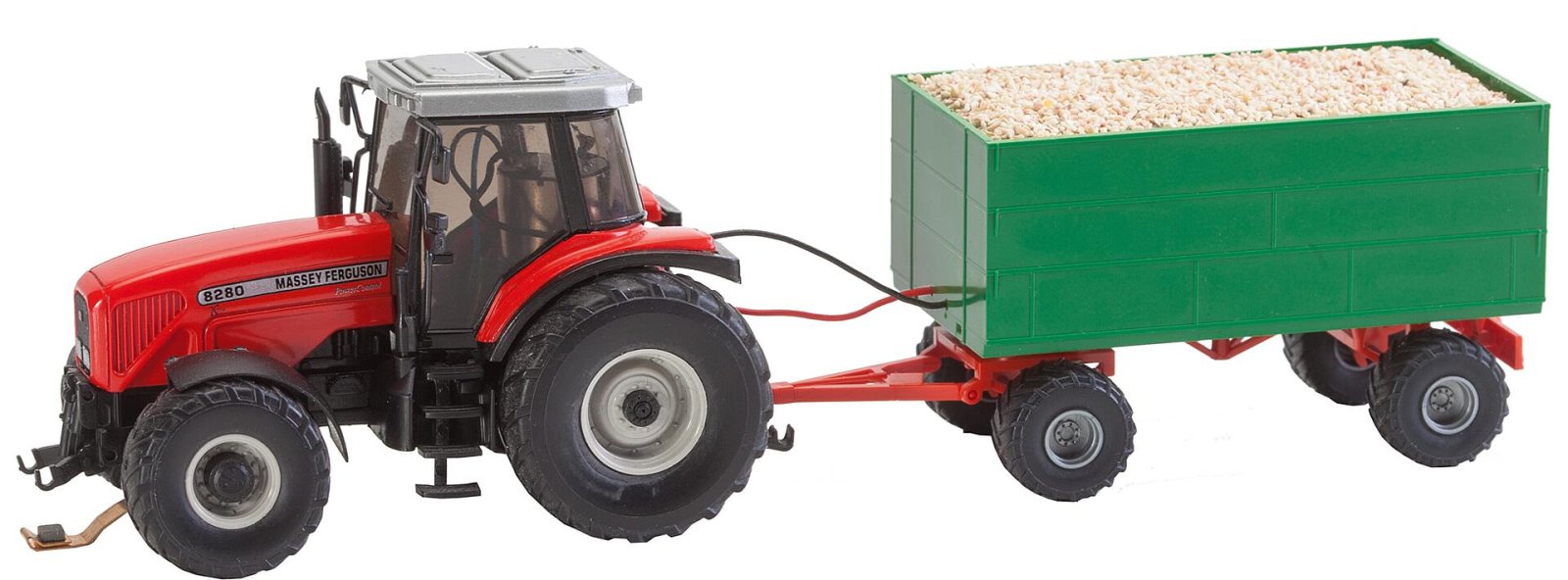 Mf Tractor Met Haksel-Aanhanger Wiking