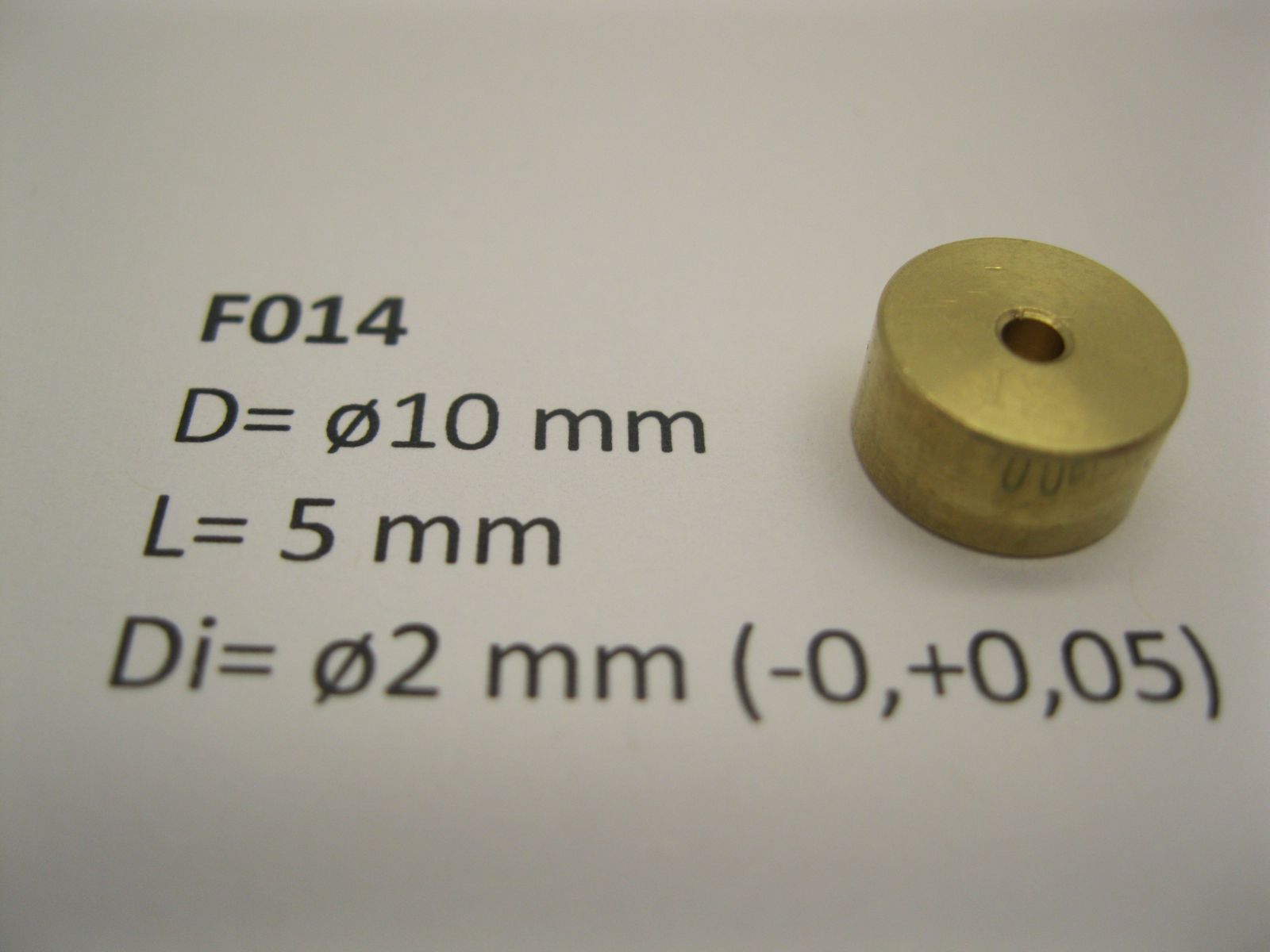 Micromotor.EU F014 – Vliegwiel – Diameter 10 mm – Breedte 5 mm – Asgat 2 mm