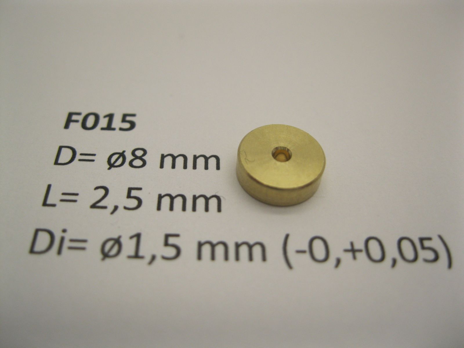 Micromotor.EU F015 – Vliegwiel – Diameter 8 mm – Dikte 2,5 mm – Asgat ø1,5 mm