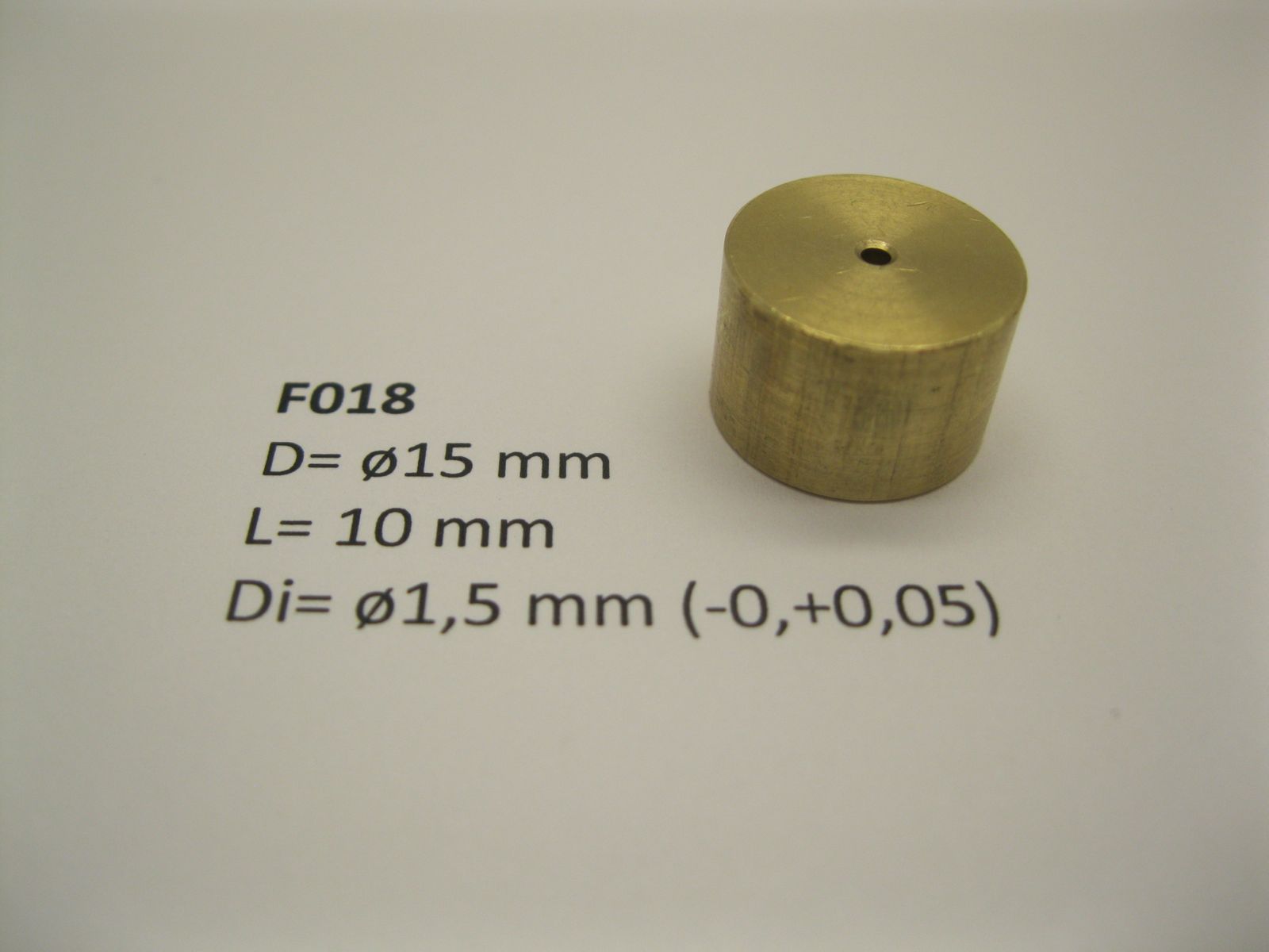 Micromotor.EU F018 – Vliegwiel – Diameter 15 mm – Lengte 10 mm – Asgat Ø1,5 mm