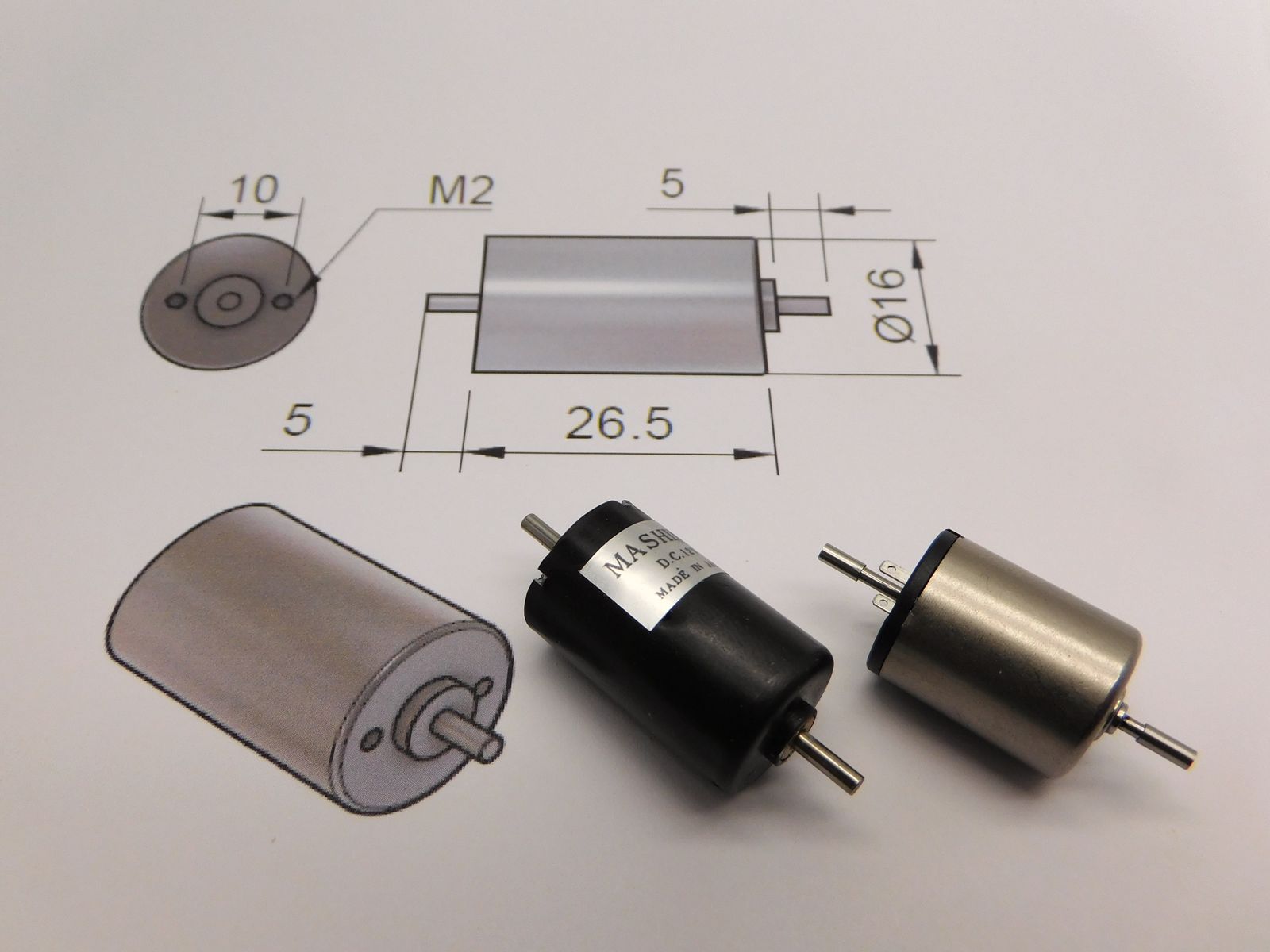 Micromotor.EU MMA01 – Ombouwmotor ter vervanging van Mashima 1620 round can