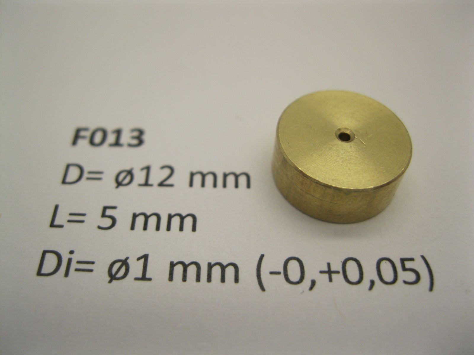 Micromotor.EU F013 – Vliegwiel – Ø12 mm – Breedte 5 mm – Asgat Ø1 mm