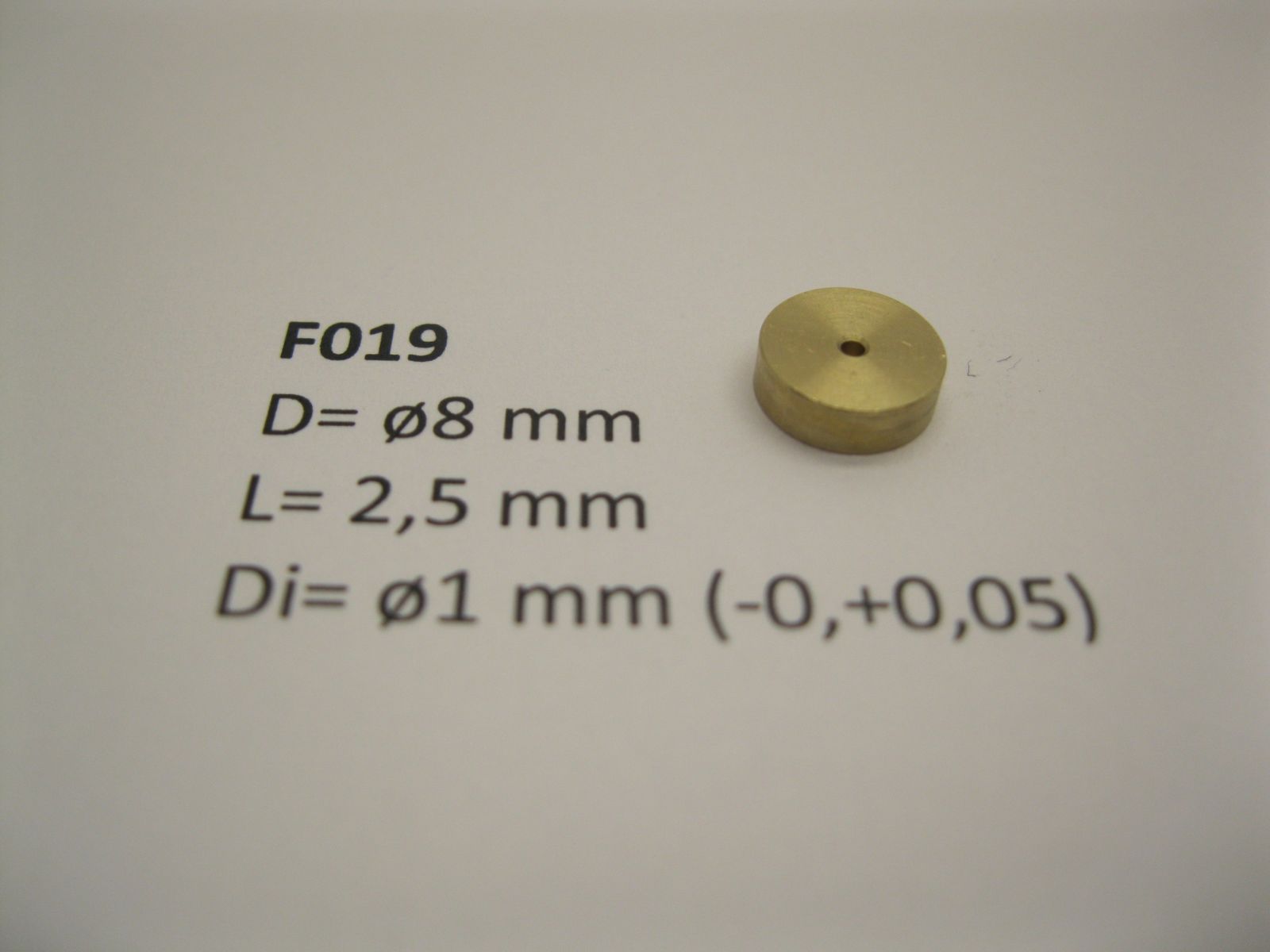 Micromotor.EU F019 – Vliegwiel – Diameter 8 mm – Dikte 2,5 mm – Asgat 1 mm