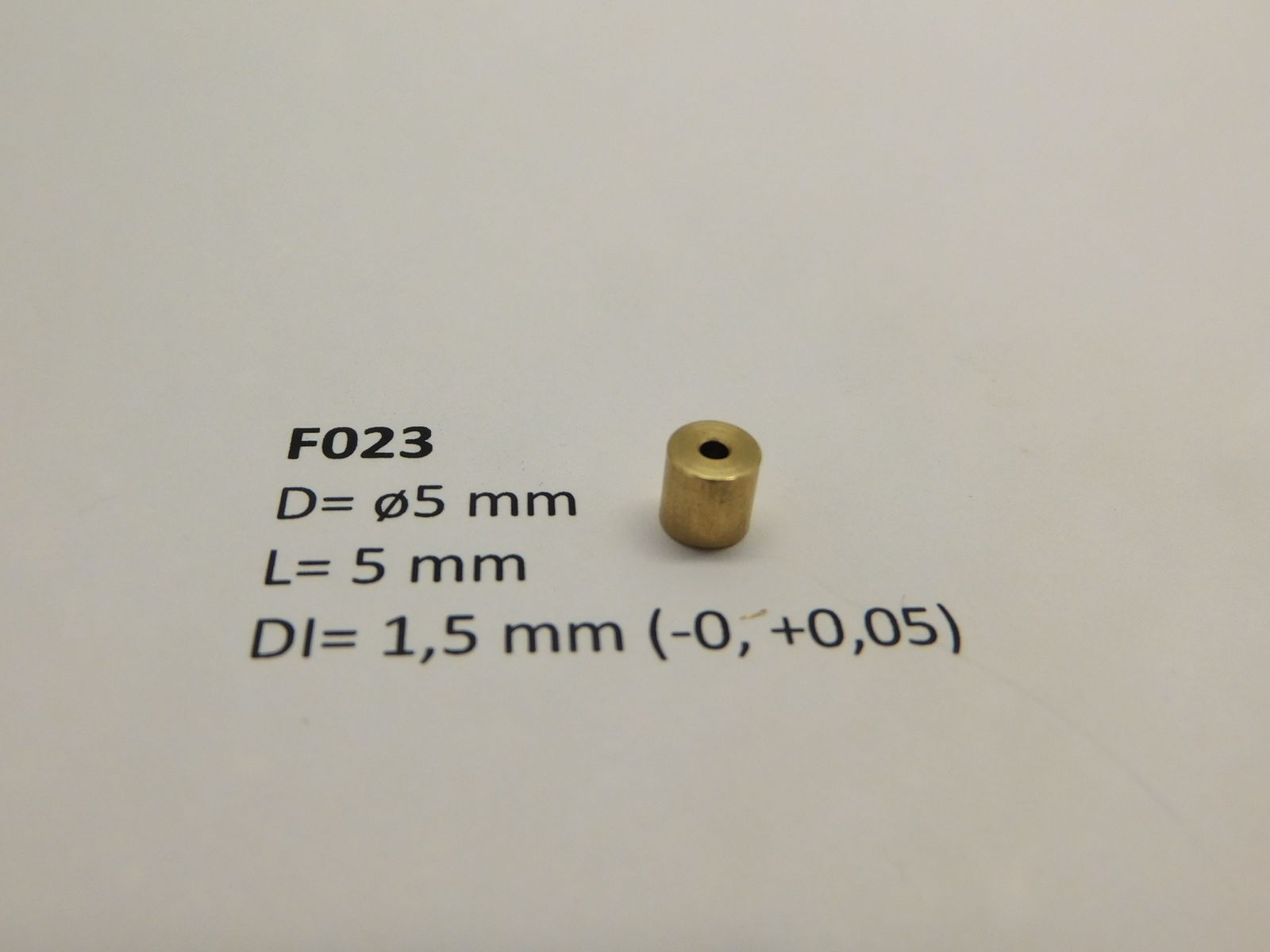 Micromotor.EU F023 – Vliegwiel – Ø 5 mm × 5 mm – Boring Ø 1,5 mm