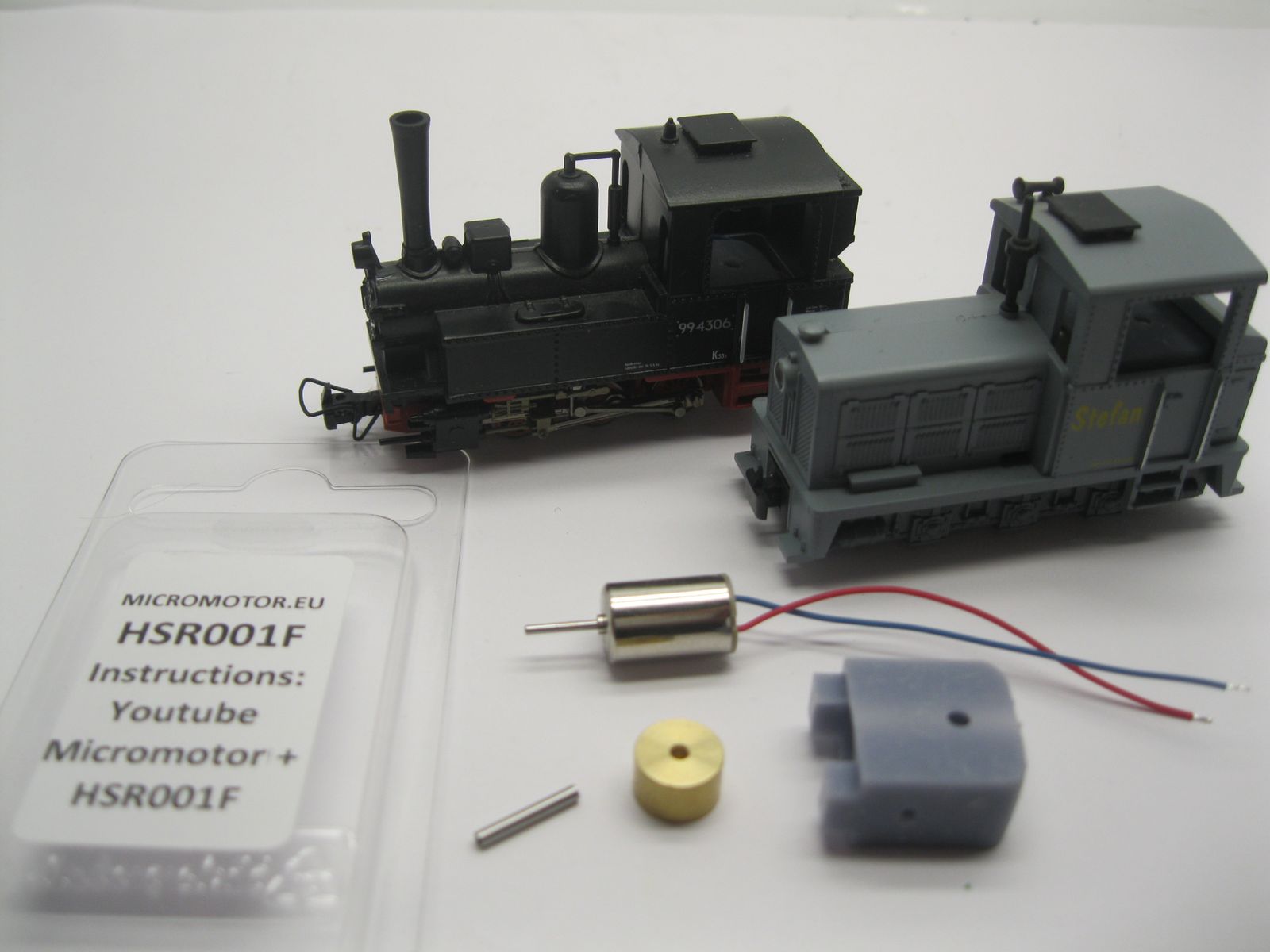 Micromotor.EU HSR001F – Ombouwmotor voor Roco DR BR 199 en BR 99 – Met vliegwiel